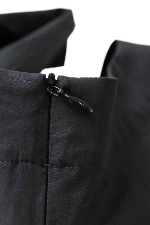 Maxi Vestido Peserico Mujer Gris Oscuro Cuello en V Manga Corta Corbata Cintura Talla 46 Foto 4 de 4