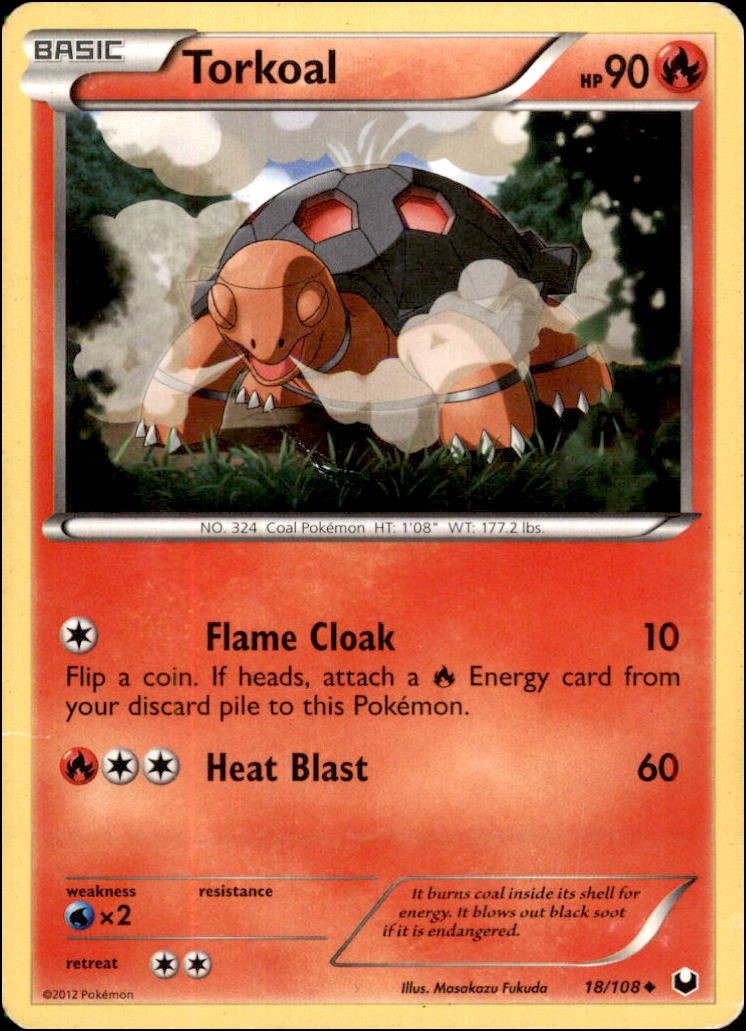 Pokemon - Torkoal #18/108 - Dark Explorers Uncommon