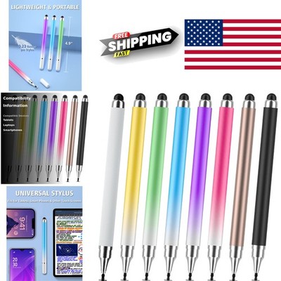 Stylus Pen for Touchscreen Devices 8 Pack Dual Tip Lightweight Colorful Set