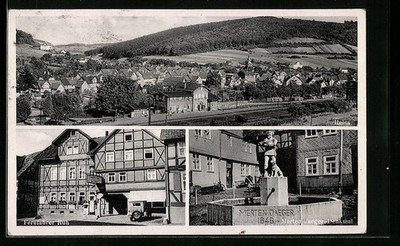 AK Helsa, Gasthaus u. Metzgerei K. Jungmann, Fernfahrer Ruh, Merten Jaeger-Denk 