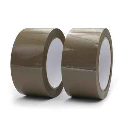 2 Pack Brown Packing Tape Heavy Duty, 2 inch X 93 Yards Per Roll, Wide Carton...