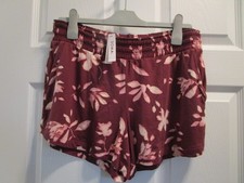 SOMA COOL NIGHTS PAJAMA SHORT IN BUDDING ROMANCE VERMILL SIZE MEDIUM