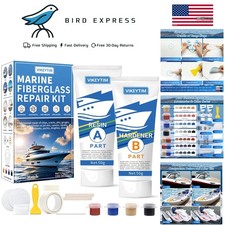 Marine Fiberglass Repair Kit with Color Match Gelcoat for Boats and Watercrafts