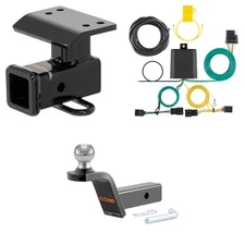 CURT Tow Package Trailer Hitch Wiring Harness 45155 Ball Mount Pin & Clip, 13133