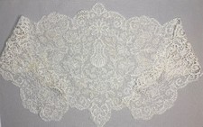 Antique Ecru Handmade Brussels Point de Gaze Lace Veil