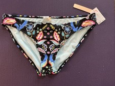 Women  s Gibson Latimer Lined Black Floral Print Sz XL Bikini Bottom