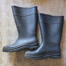 Servus Black Waterproof Rubber Rain Boots size 9M/11W Made in USA Pull on