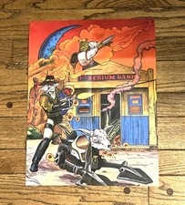 Vtg 1986 Bravestarr Break Out Poster Insert New Texas Daily News Filmation