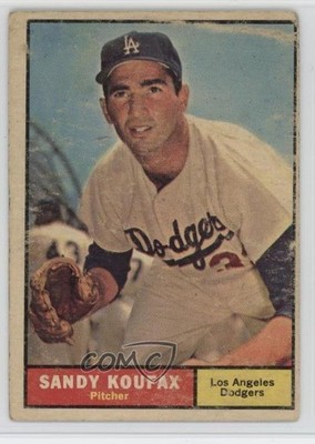 1961 Topps Sandy Koufax #344 HOF g5e