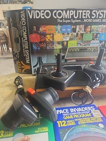 ATARI CX-2600 VIDEO COMPUTER SYSTEM VTG 1978 Original Box Tested Works Hot Bundl