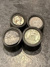 COIN DISPAY METAL DETECTING FINDS COLLECTION SET OF 4 VARIUOS SIZES COLOURS