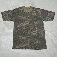 Vintage Real Tree Men's Camouflage T-Shirt SZ L 80's Hunting Realtree Outdoors