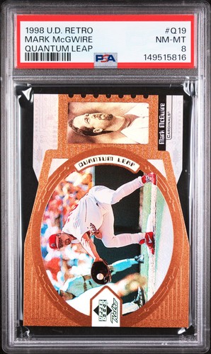 1998 UD RETRO QUANTUM LEAP QUANTUM LEAP #Q19 MARK MCGWIRE 7/50 PSA 8