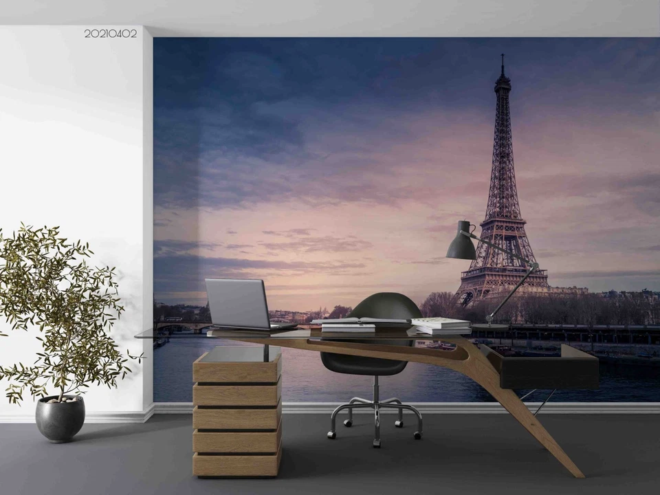 3D Paris Eiffel Tower Landscape Wall Murals Wallpaper Murals Wall Sticker - Image 4 of 4