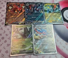 5× Pokemon English Ex Card Lot Nm Scarlet And Violet Era Mix Tcg