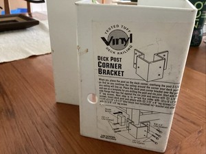 Deck Post Corner Bracket White