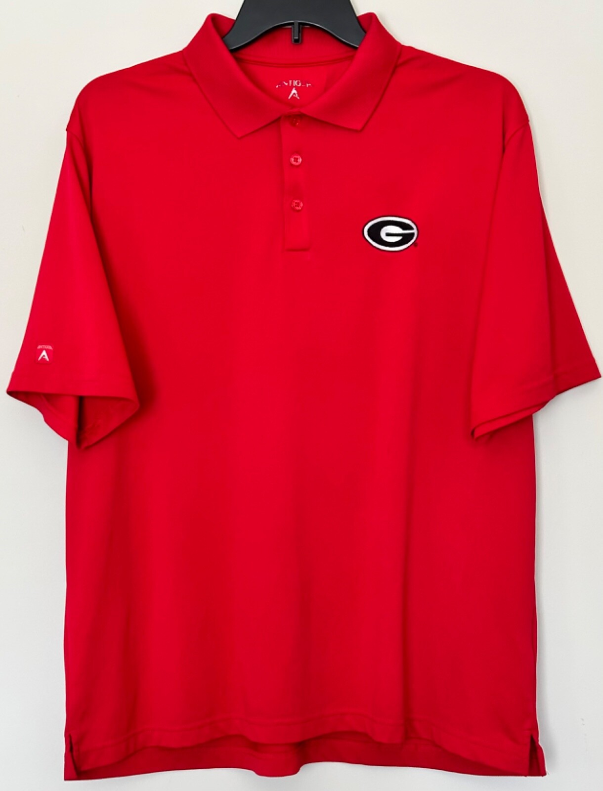 Bulldogs Size XL Men's Polo Shirt Embroidered Logo UGA Red