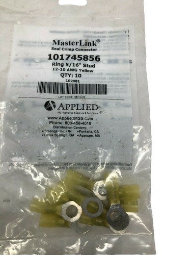 225 Pieces Molex 0191930202 CONNECTOR RING CIRCLE 8AWG #10 CRIMP