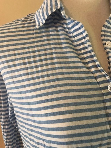 73 $ J. CREW KNITTERSTREIFEN POPOVER BAUMWOLLE BUTTON DOWN PULLOVER/TUNIKA OBERTEIL ~ 6 SMALL - Bild 5 von 10
