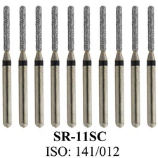 Dental Diamond Burs SR-11SC Round End Cylinder Super Coarse 881-012 High Speed