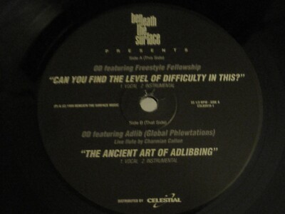 新品 OD Feat. Freestyle Fellowship / 12\" FREESTYLE FELLOWSHIP CAN YOU FIND THE LEVEL OF DIFFICULTY IN