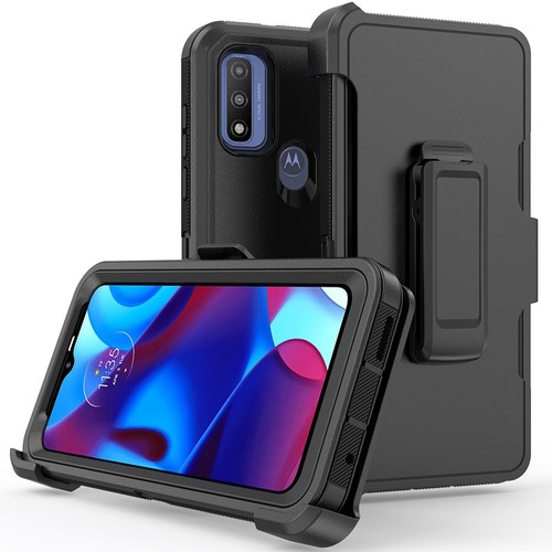 For Motorola Moto G Pure 2021 / G Power (2022) Case Shockproof Cover+Belt Clip - Picture 4 of 17