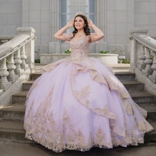 Elegant Beaded Appliques Quinceanrra Dresses Princess Off The Shoulder Sweet 16