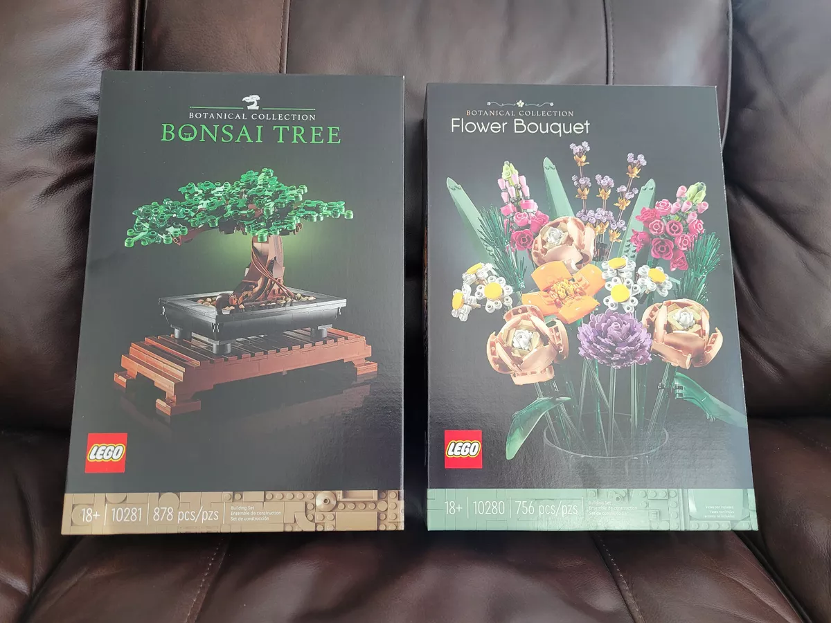 LEGO Botanical Collection 10280 Flower Bouquet + 10281 Bonsai Tree