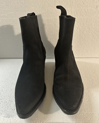 RARE VITTORIO RICCI MISSION BLACK CALF SUEDE  BOOTIE Size 7 US