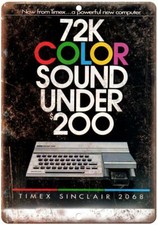 Timex Sinclair 2068 Home Computer Ad Vintage Reproduction Metal Sign D97