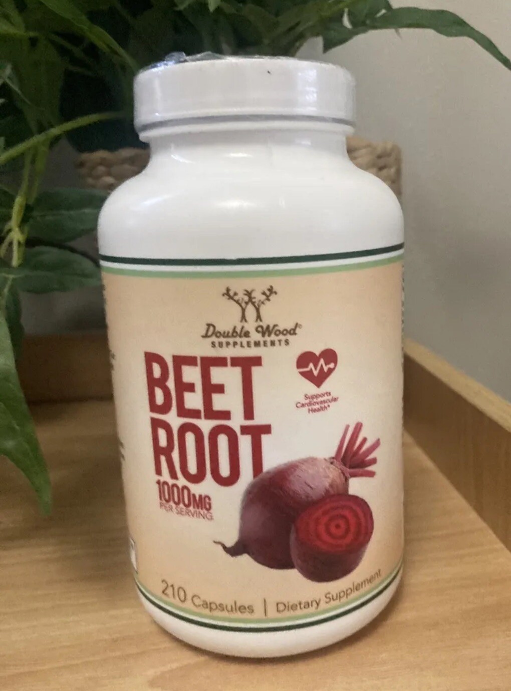 Double Wood Organic Vegan Beet Root Powder 210 Caps 1000mg Exp 10/25