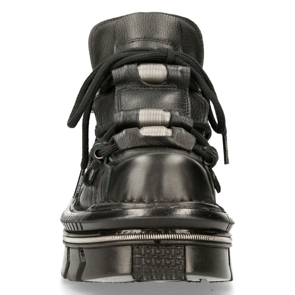 New Rock Boots M-215-S6 Unisex Metallic Black 100% Leather New Rock Boots M-215-S6 Unisex Metallic Black 100% Leather