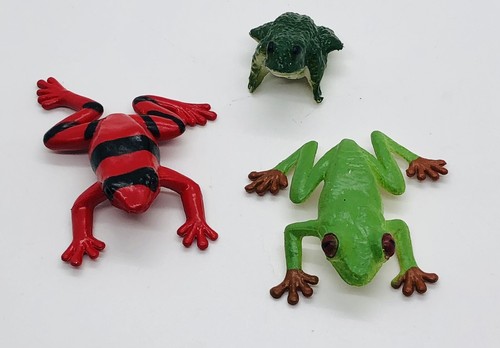 Poison Dart Frog In Rainforest & Red Eyed Tree Frog Safari Ltd Plastic Toy Frogs - 第 6/7 張圖片