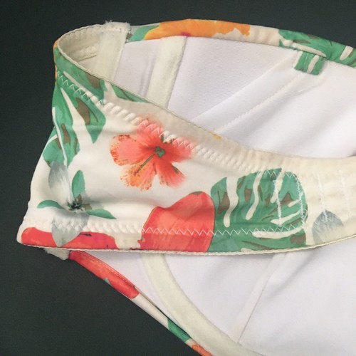 Aqua La Vie en Rose Womens Tropical Bathing Suit Top Medium Strapless Floral Y2K - Picture 7 of 9