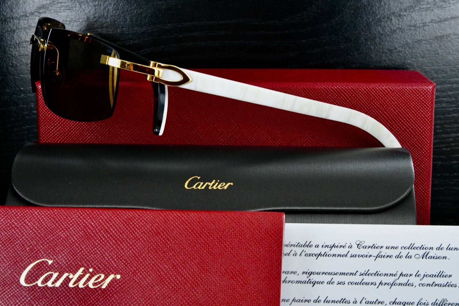 cartier buffalo horn glasses