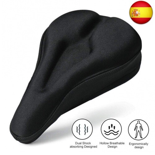 Sillín Cubre Bicicleta Gel, RIXOW Funda Sillin Bicicleta Gel, Asiento de