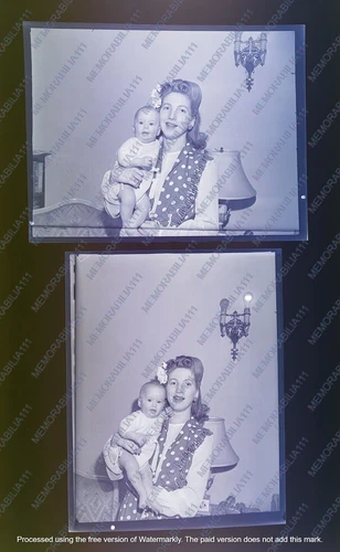 FAMOUS PHOTOGRAPHER 2 1943 V MAIL BABY WWII FIRESTONE NEGATIVE LOT SCARCE