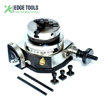 3"/75mm Tilting Rotary Table With 65 mm Mini Lathe Chuck For Milling Machine