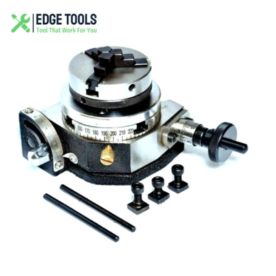 new 3''/75mm Tilting Rotary Table With 65 mm Mini Lathe Chuck For Milling Machine