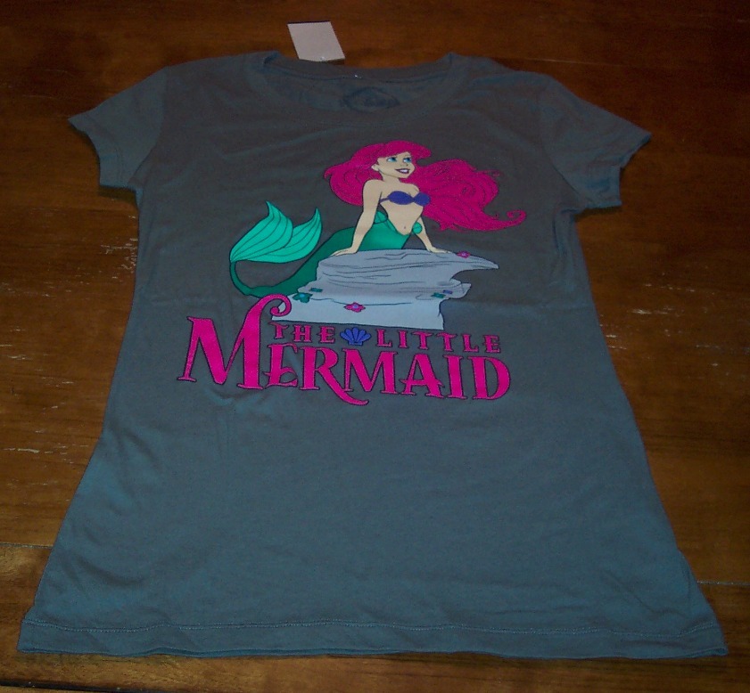 WOMEN'S TEEN Walt Disney THE LITTLE MERMAID ARIEL T-shirt XS NEW w