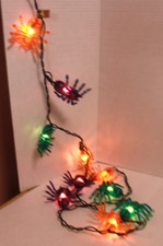 Halloween Plastic Spider Indoor 10 Light Set Works