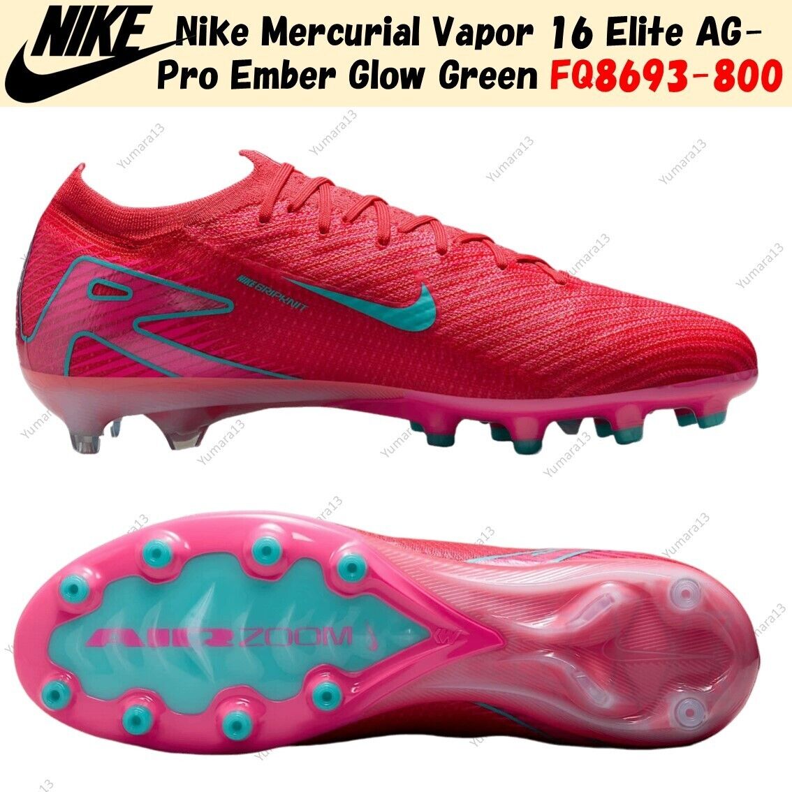 Nike Mercurial Vapor 16 Elite AG-Pro Ember Glow Green FQ8693 Nike Mercurial Vapor 16 Elite AG-Pro Ember Glow Green FQ8693