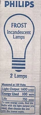 PHILIPS - 100W - 120V 2700K (Frosted) A19 Base Light Bulb (6 Pack - 12 Bulbs)