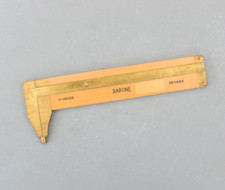 Vintage Rare Rabone Caliper Rule No 1464 Boxwood Brass 5" Measuring Gauge Slide