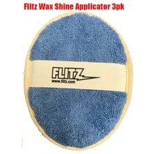 Flitz Shine Wax buff + Applicator Pad 3pk
