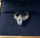Sterling Silver Blue Topaz Tanzanite Ring  Size 7.5 - 8 — photo 3