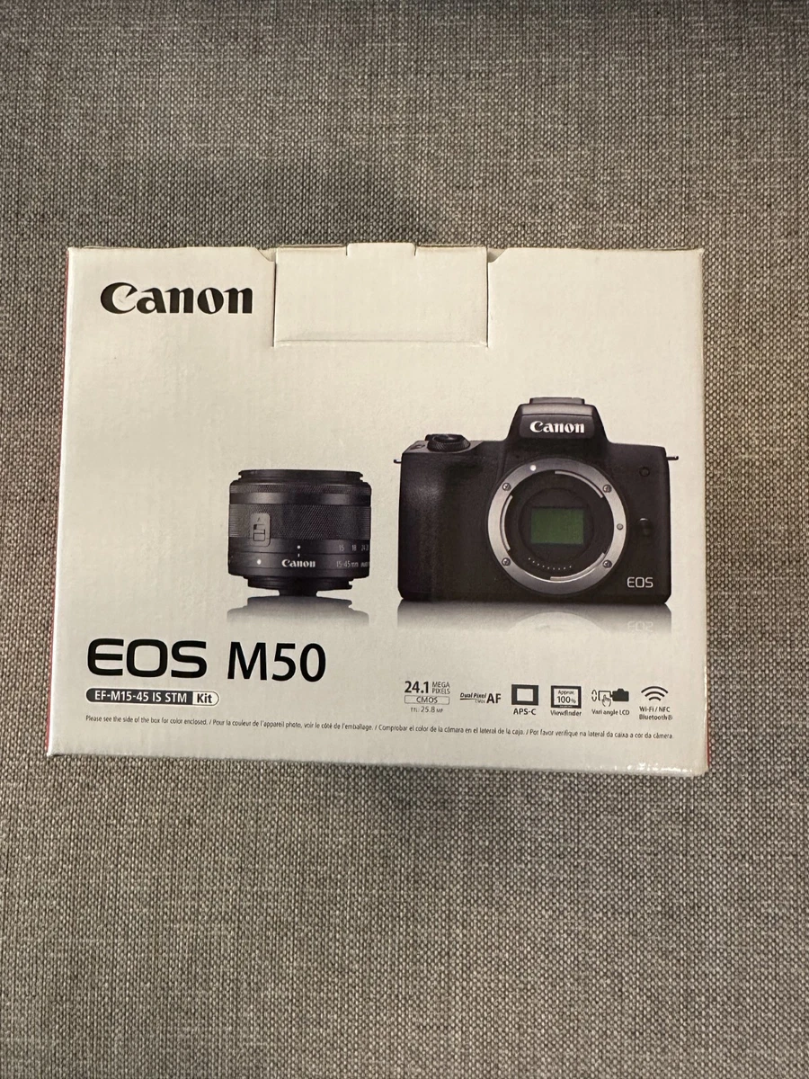 Canon EOS Kiss M / M50 24.1MP Digital Camera w/ EF-M 15-45mm IS