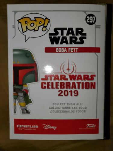 FUNKO POP! STAR WARS #297 BOBA FETT Blue Chrome CELEBRATION EXCLUSIVE 2500 pcs - Picture 4 of 7