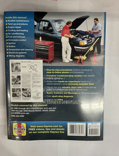 Ford Ranger Haynes 1993-2011 manual de servicio y reparación 36071 nuevo sellado - Imagen 2 de 2