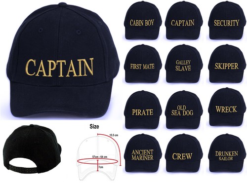 Captain baseball cap cotton Mens Women 